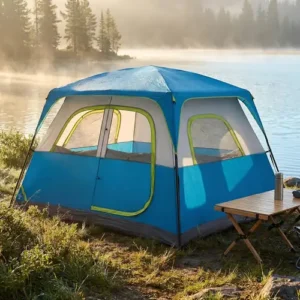 6-Person Waterproof & Windproof Family Camping Tent with Spacious Interior